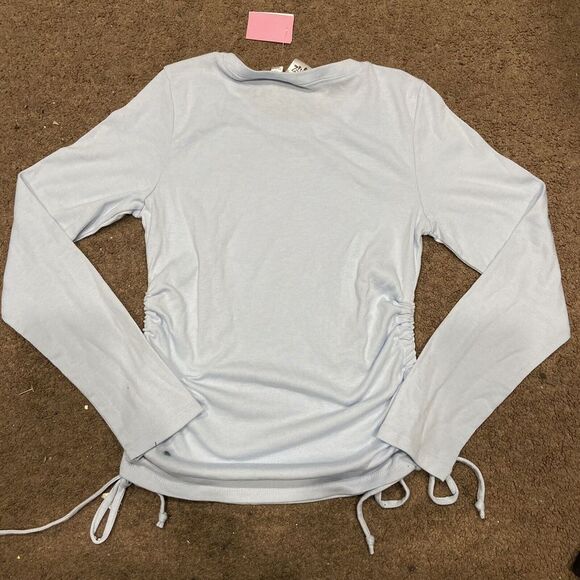 Bratz Women's Cinched Graphic Long Sleeve Light Blue Size L - Picture 3 of 6